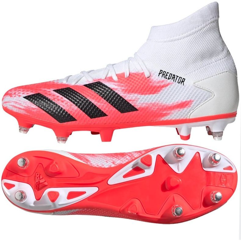 Kopačky Adidas Predator 20.3 Sg M EG0911 červené bílý Kopačky Adidas Predator 20.3 Sg M EG0911 červené bílý