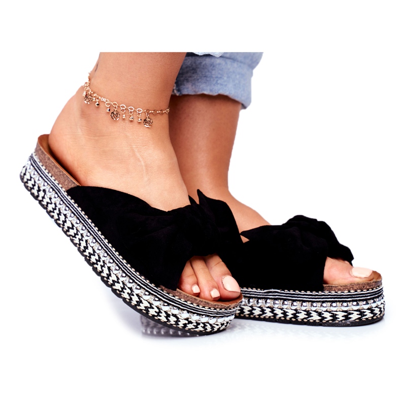 Dámské vysoké pantofle černé Mortigo černá