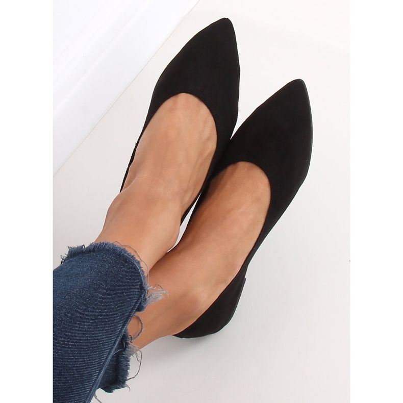 Černé dámské balerínky NK19P Black černá