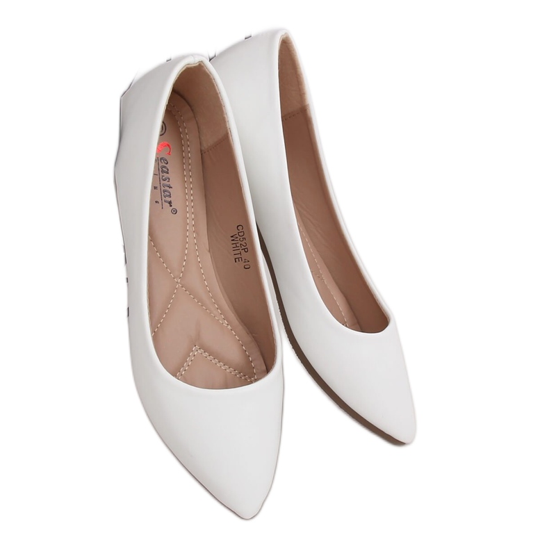 Balerínky mandlové bílé prsty CD52P White bílý