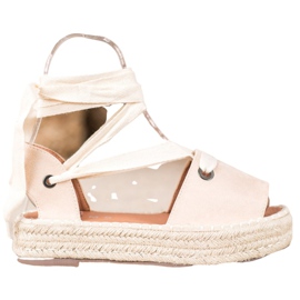 SHELOVET Otevřená špička espadrilky hnědý SHELOVET Otevřená špička espadrilky hnědý