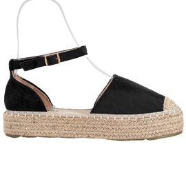 Seastar Černé espadrilky na platformě černá