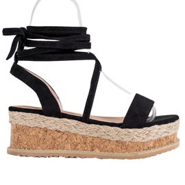 Seastar Svázané semišové sandály černá Seastar Svázané semišové sandály černá