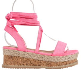 Seastar Svázané semišové sandály růžový Seastar Svázané semišové sandály růžový