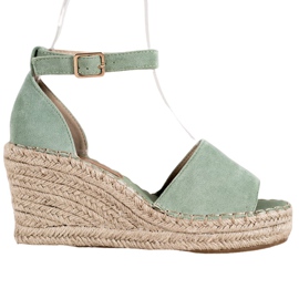 Seastar Sandály Na Slaměném Klínu zelená Seastar Sandály Na Slaměném Klínu zelená