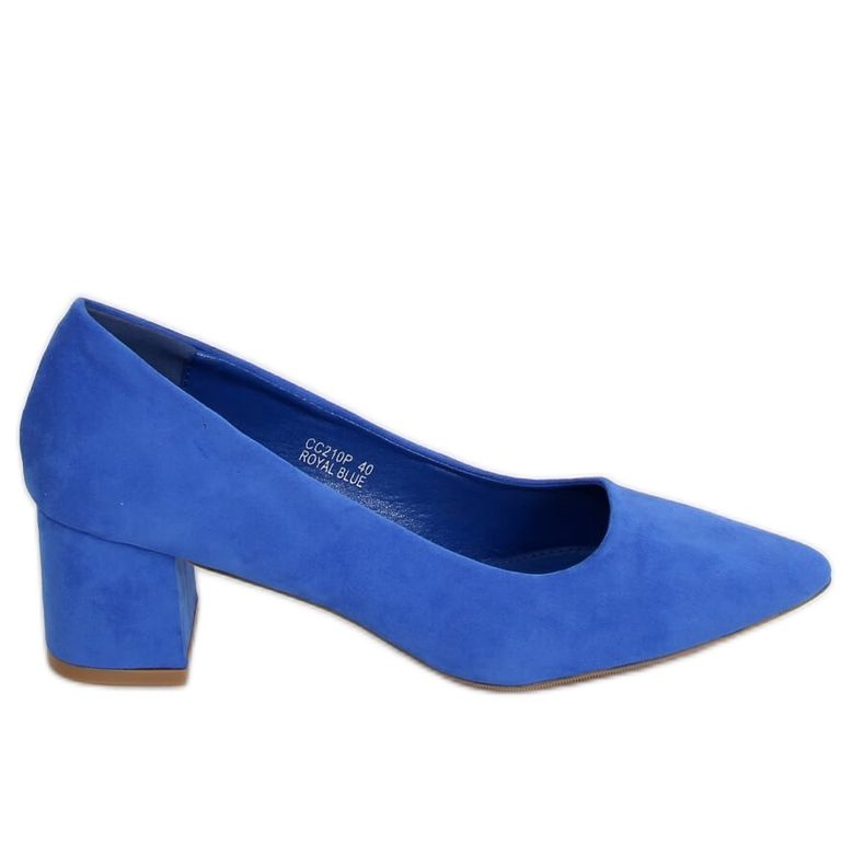 Boty na nízkém podpatku v kobaltu CC210P Royal Blue modrý