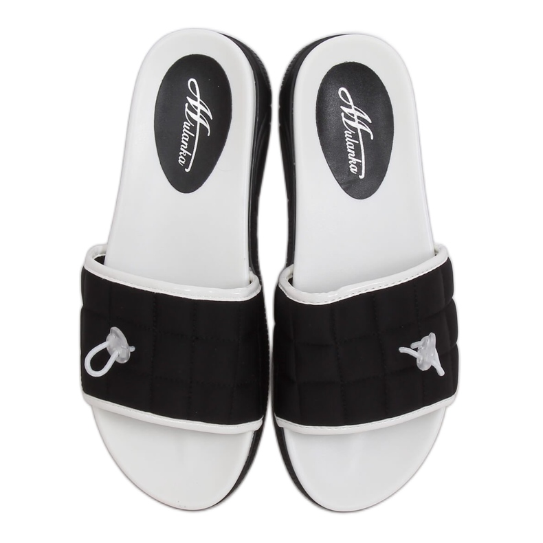 Černé dámské černé pantofle G-338 Black černá