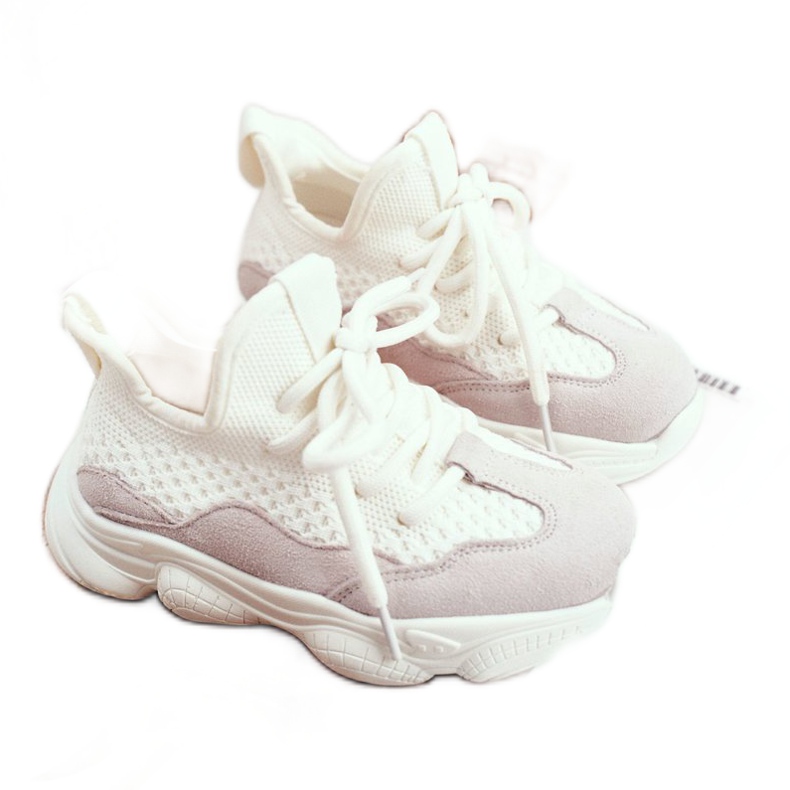 Christmas Fish Dětská sportovní obuv Šněrovaná semišová bílá Volema bílý