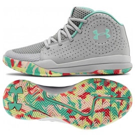 Under Armour Gs Jet 2019 Jr. 3022121-102 vícebarevný šedá Under Armour Gs Jet 2019 Jr. 3022121-102 vícebarevný šedá