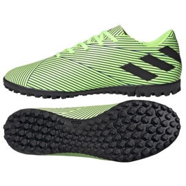 Kopačky Adidas Nemeziz 19.4 Tf M FV3317 vícebarevný zelená Kopačky Adidas Nemeziz 19.4 Tf M FV3317 vícebarevný zelená