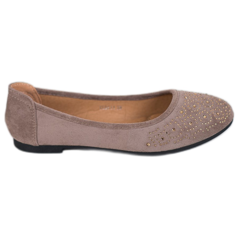 Diamantique Klasická baletka s krystaly béžový