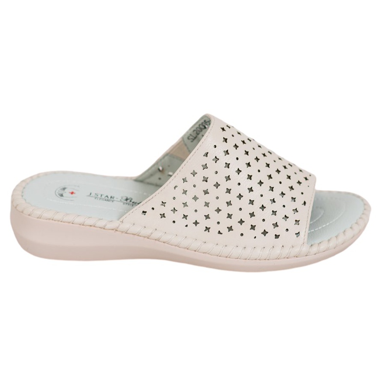 J. Star Lehké pohodlné pantofle hnědý