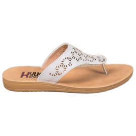 Kylie Žabky s prolamovaným vzorem bílá