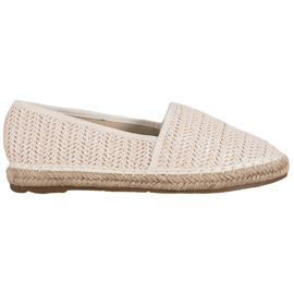 SHELOVET Pletené béžové espadrilky béžový SHELOVET Pletené béžové espadrilky béžový
