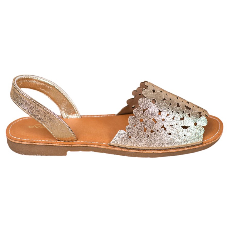 Evento Nazouvací zlaté sandály zlatý