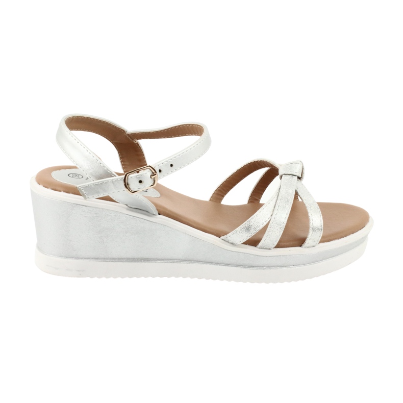 SHELOVET Ležérní klínky z eko kůže šedá