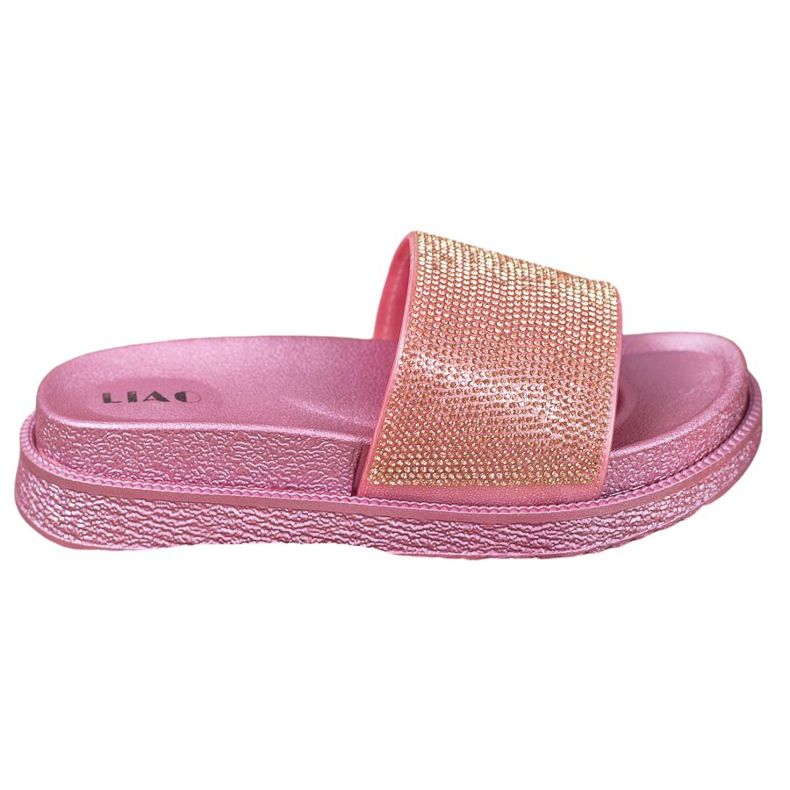 SHELOVET Pantofle Na Vysoké Platformě růžový