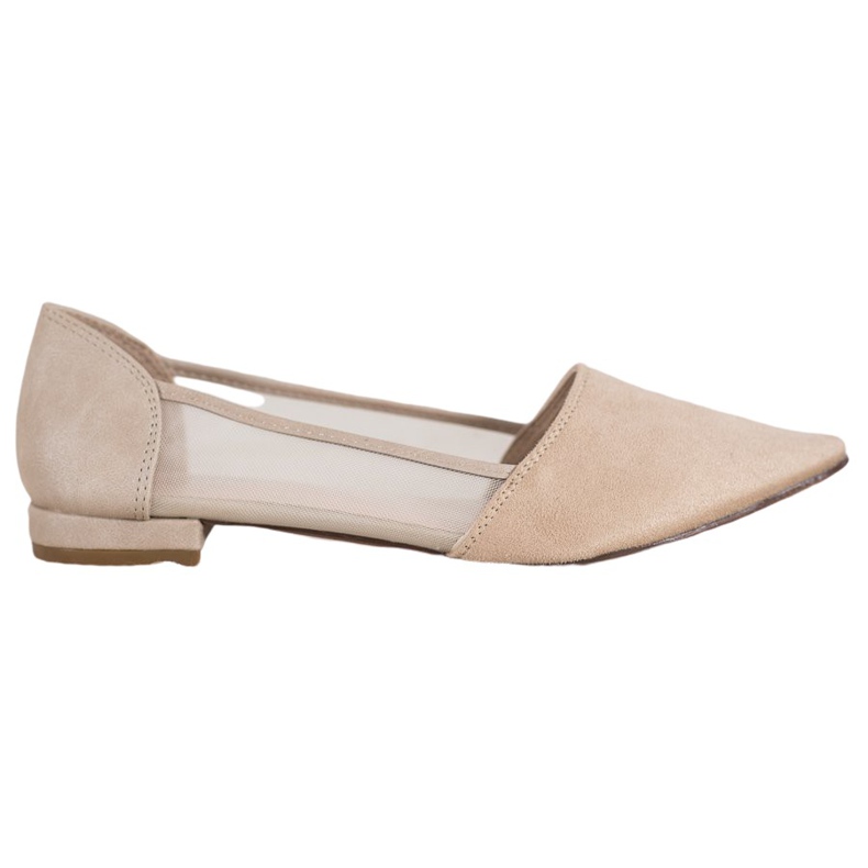 Evento Béžové balerínky se síťovinou béžový Evento Béžové balerínky se síťovinou béžový