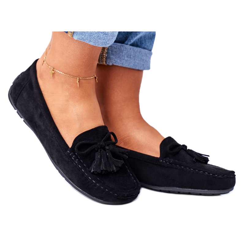 EVE Dámské mokasíny semišové 20PB35-2003 Black Donna Mia černá