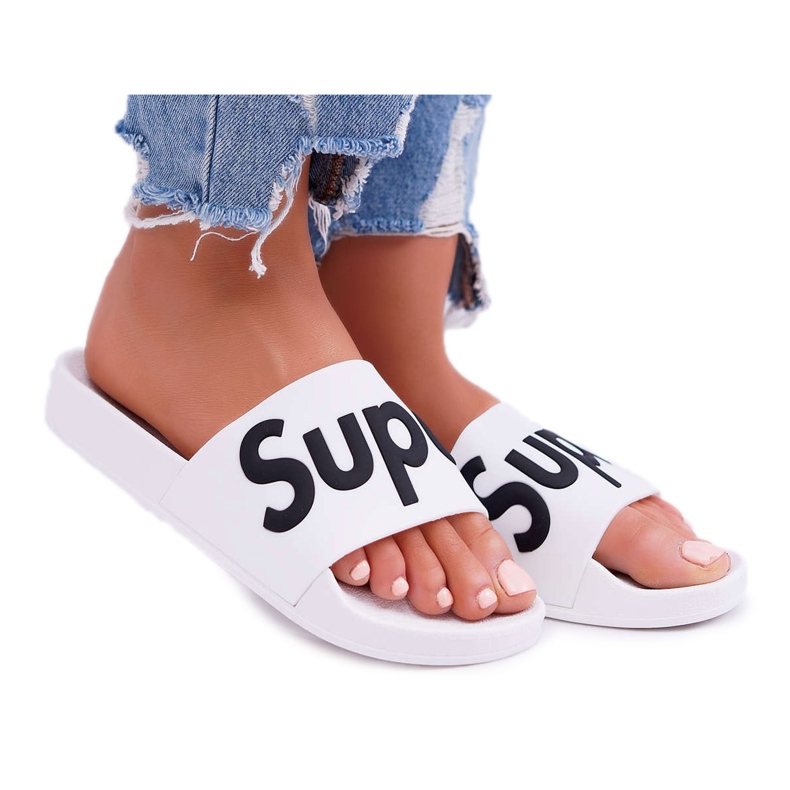 PS1 Dámské bílé pantofle Super Losaria bílý