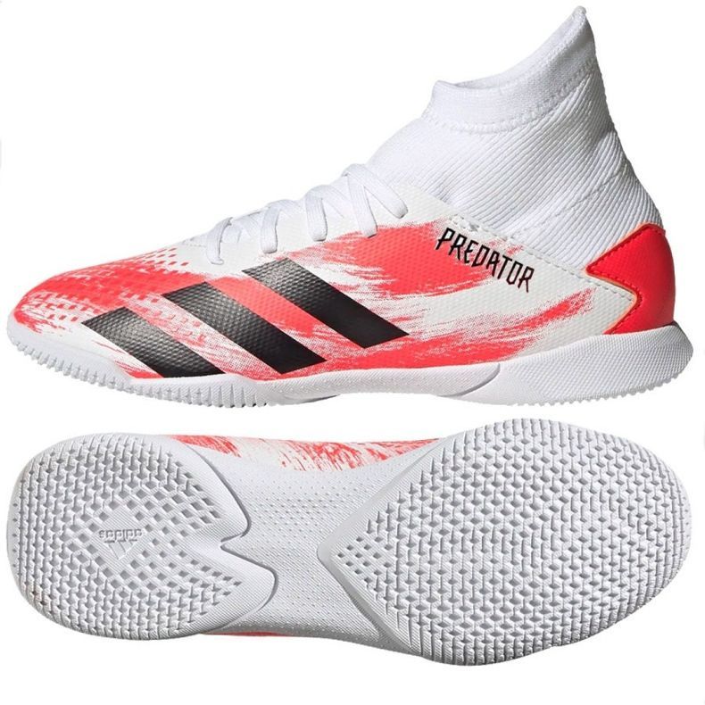 Sálová obuv adidas Predator 20.3 In Jr EG0931 vícebarevný bílý