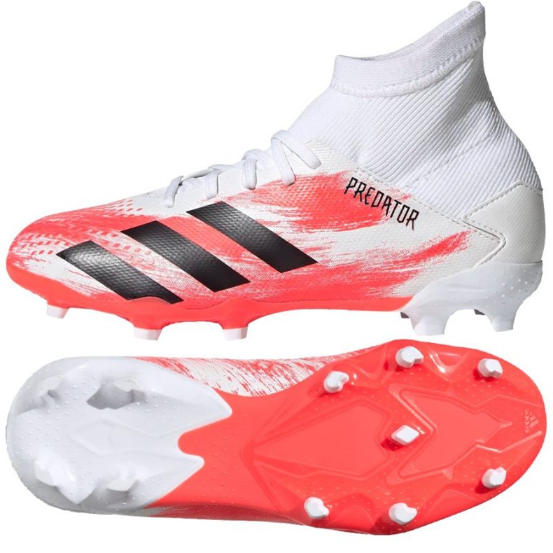 Kopačky Adidas Predator 20.3 Fg Jr EG0927 vícebarevný bílý