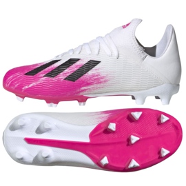 Kopačky Adidas X 19.3 Fg Jr EG7150 vícebarevný bílý Kopačky Adidas X 19.3 Fg Jr EG7150 vícebarevný bílý
