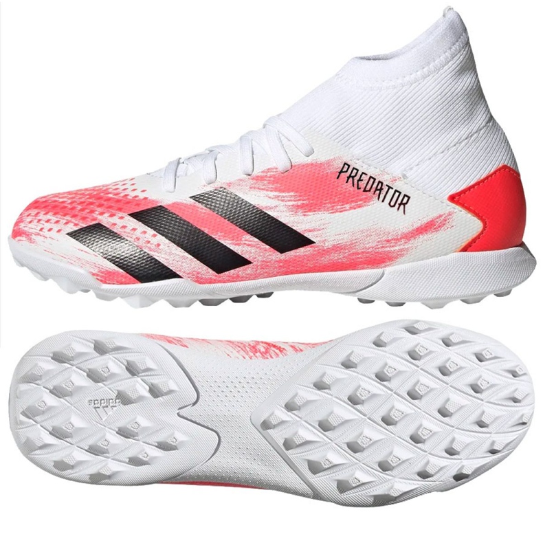 Kopačky Adidas Predator 20.3 Tf Jr EG0929 vícebarevný bílý Kopačky Adidas Predator 20.3 Tf Jr EG0929 vícebarevný bílý