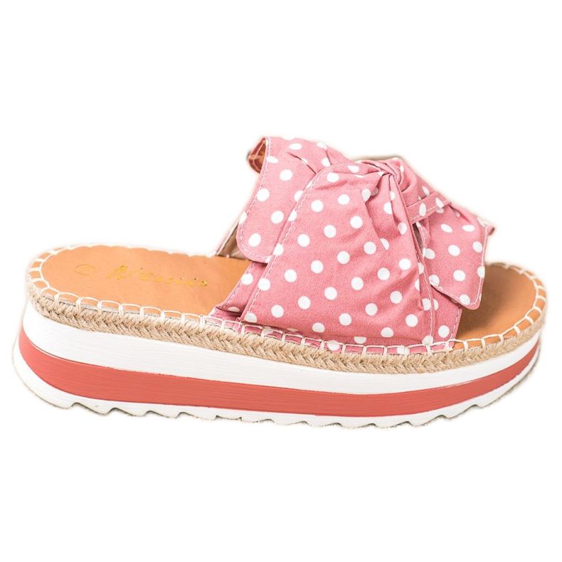 SHELOVET Pantofle Na Vysoké Platformě růžový