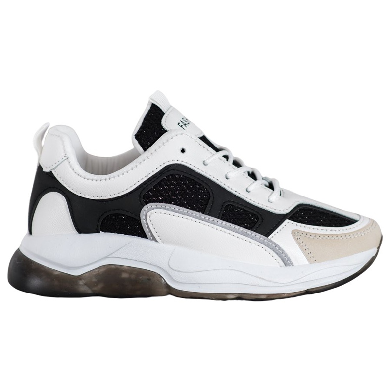 Via Giulia  Tenisky S Třpytivou Módou bílý černá