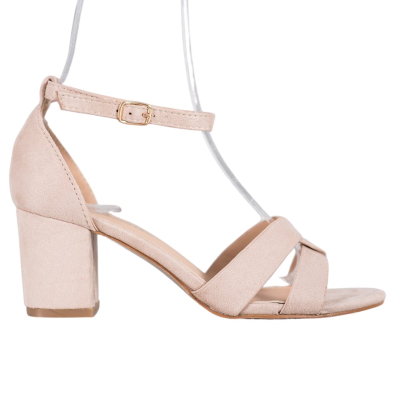 Mannika Semišové sandály hnědý