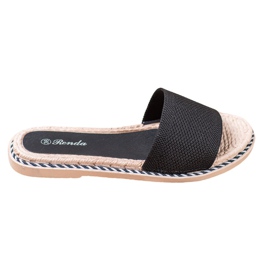 Renda Textilní černé pantofle černý