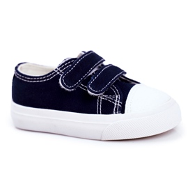 Apawwa Dětské tenisky Navy Blue Fanot se suchým zipem námořnická modř