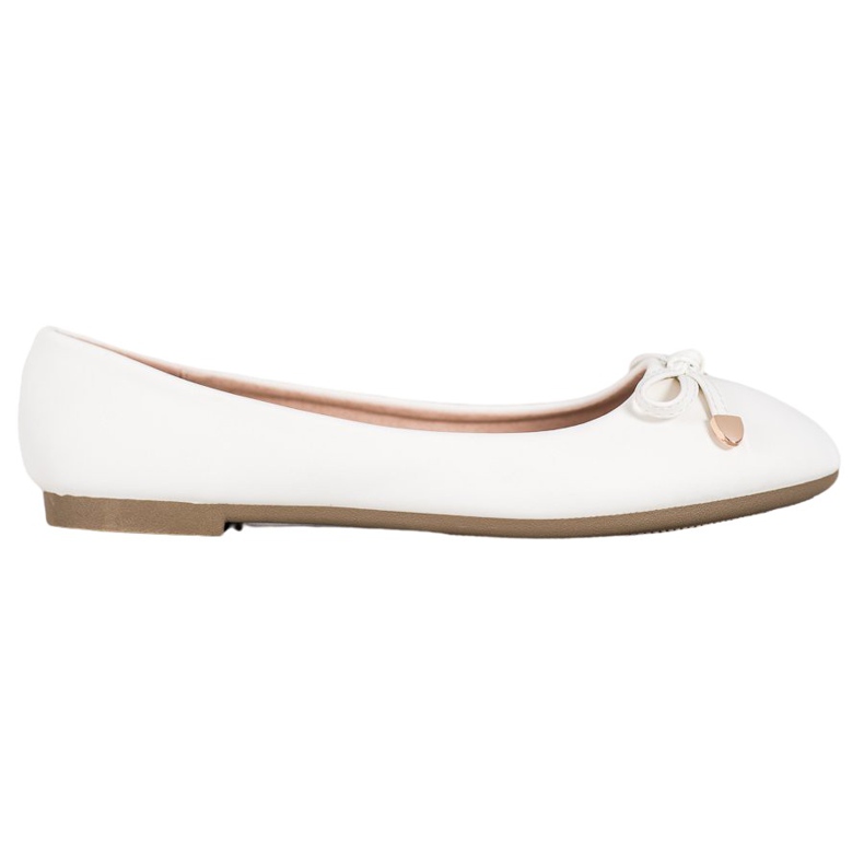 Diamantique Klasické bílé balerínky bílý