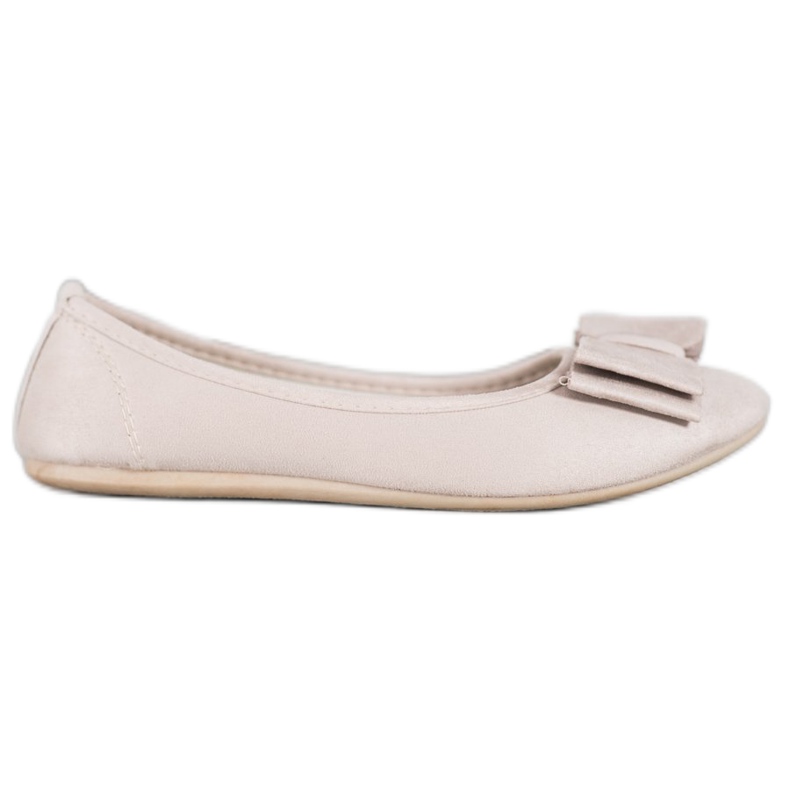 Bona Stylová baletka s mašlí hnědý