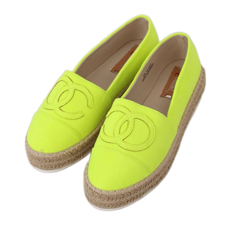 Neonové dámské espadrilky T341P Fluorescent Green zelená Neonové dámské espadrilky T341P Fluorescent Green zelená