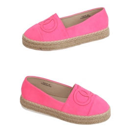 Neonové dámské espadrilky T341P Fluorescent Pink růžový Neonové dámské espadrilky T341P Fluorescent Pink růžový