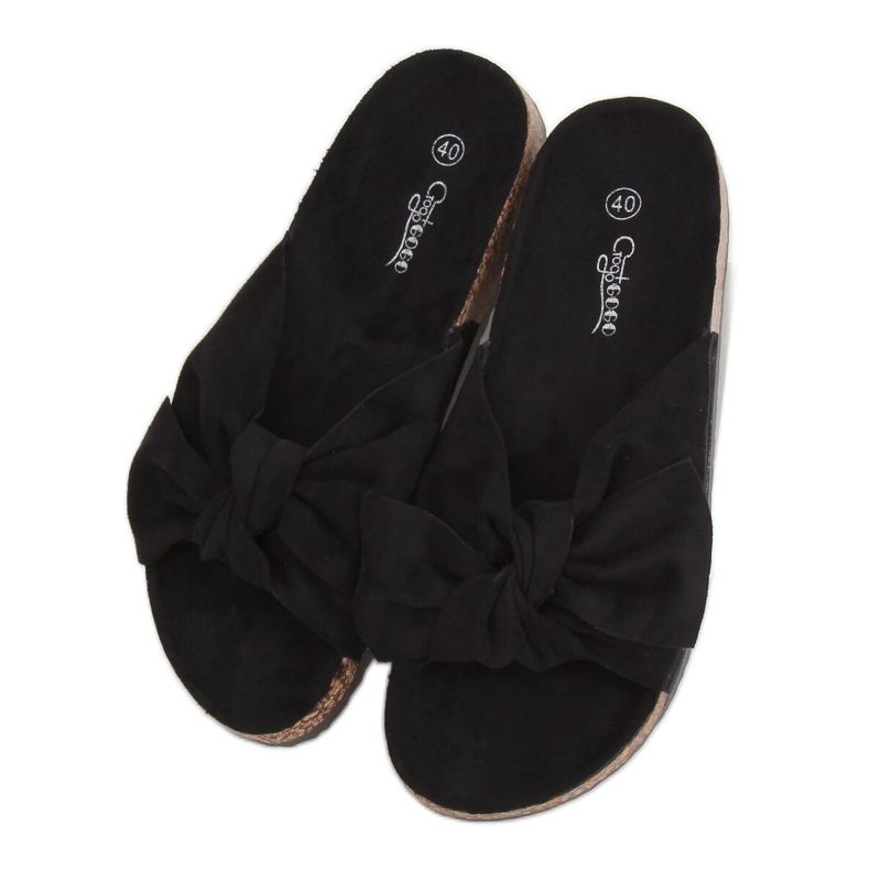 Černé korkové pantofle G-580 Black černá