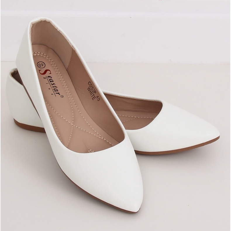 Balerínky s mandlovými prsty bílé CD53P bílé bílý