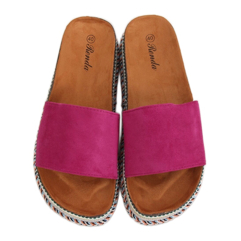 Fialové dámské pantofle BQ-50 Rose Red fialový Fialové dámské pantofle BQ-50 Rose Red fialový