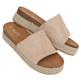 Béžové pantofle espadrilles 10-215 Beige béžový Béžové pantofle espadrilles 10-215 Beige béžový