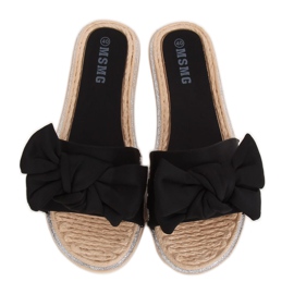 Černé dámské černé pantofle WS9020 Black černá Černé dámské černé pantofle WS9020 Black černá