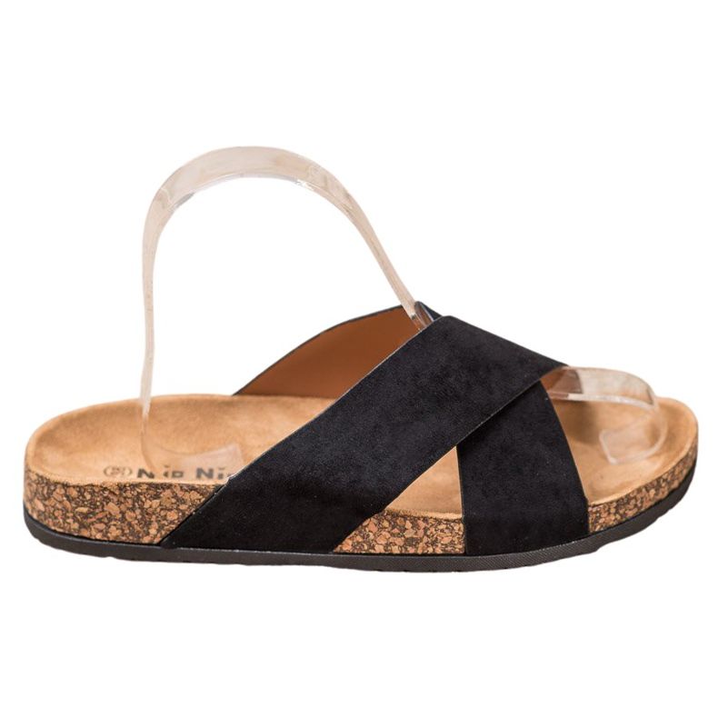 Nio Nio Neformální pantofle na platformě černá