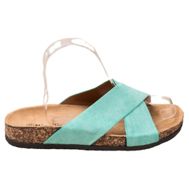 Nio Nio Neformální pantofle na platformě zelený