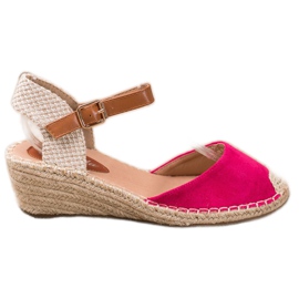 Renda Espadrilky s objevenou patou růžový