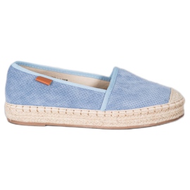 Goodin Prolamované espadrilky modrý