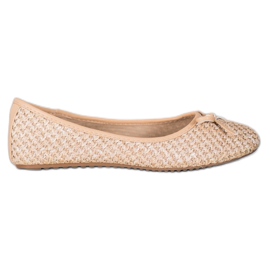 Small Swan Pletené balerínky hnědý Small Swan Pletené balerínky hnědý