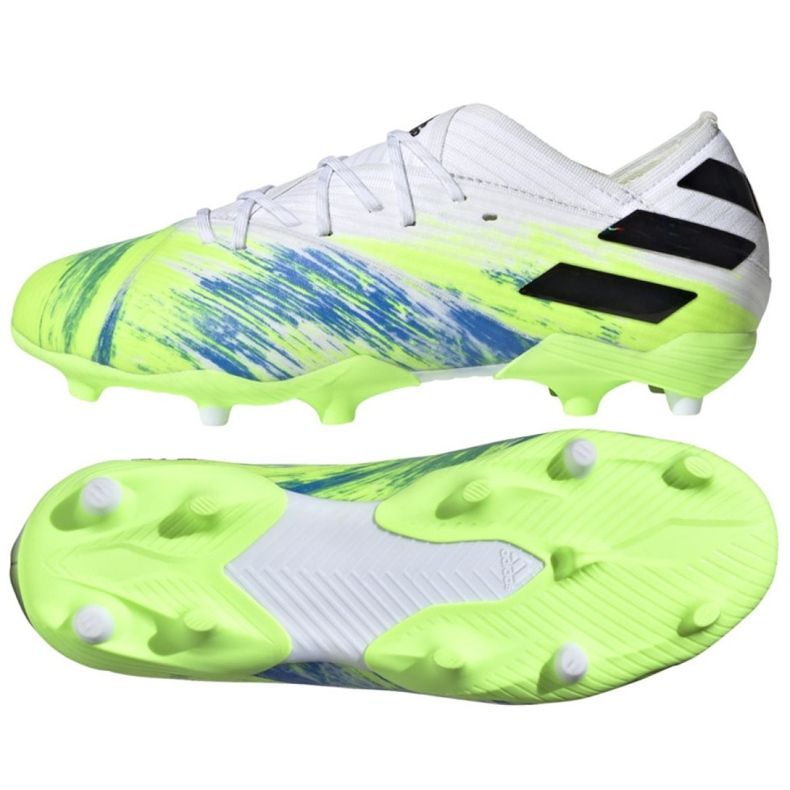 Kopačky Adidas Nemeziz 19.1 Fg Jr EG7239 vícebarevný bílý