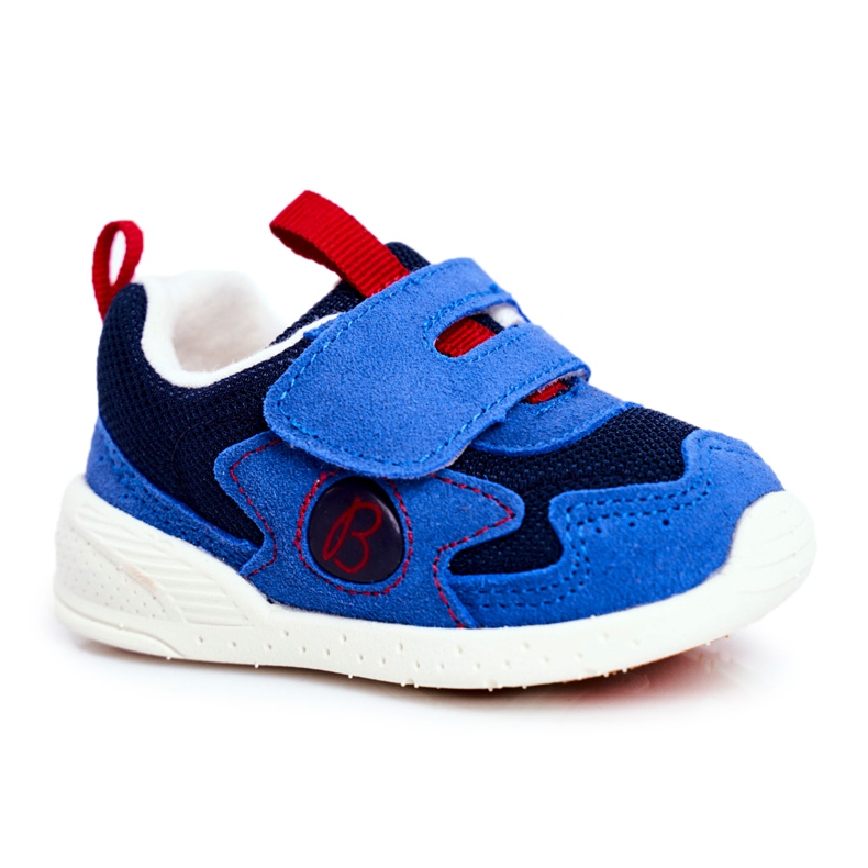 Apawwa Sportovní dětské boty se suchým zipem semišové tmavě modré barvy Malbred námořnická modrá