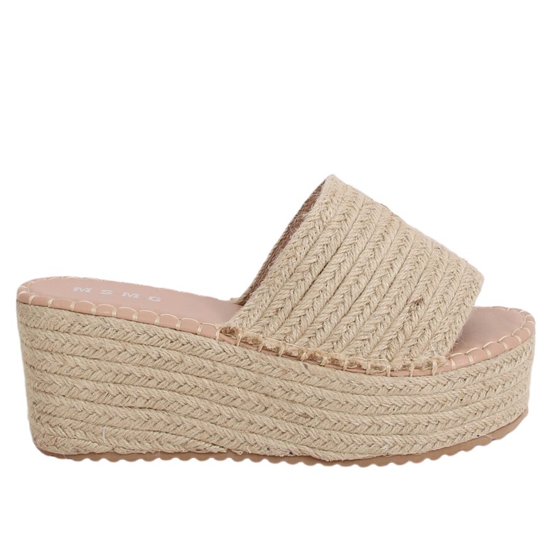 Béžové espadrilky klínové pantofle LL909 Béžové béžový Béžové espadrilky klínové pantofle LL909 Béžové béžový